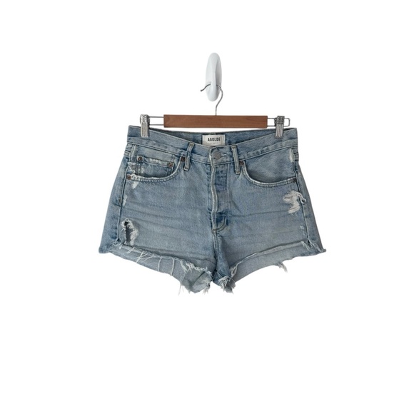 Agolde - Vintage Parker Blue Denim Shorts Sz 25 - Picture 1 of 8